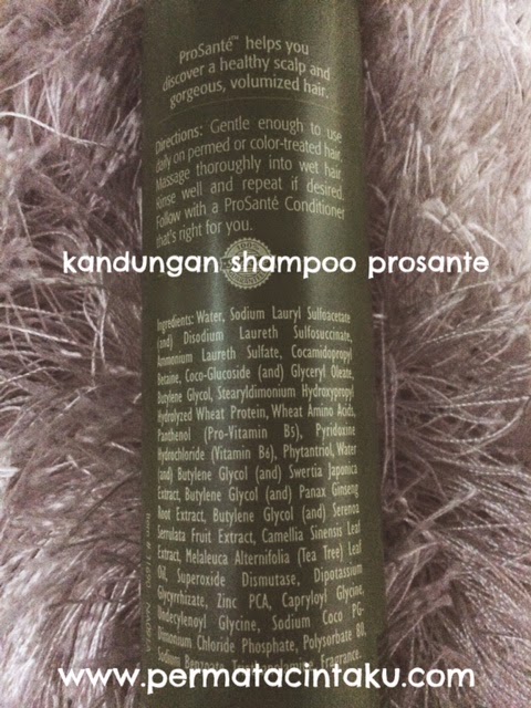 kandungan bahan dalam shampoo prosante